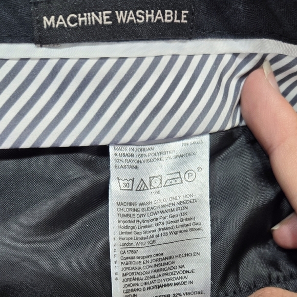 Banana Republic Logan Mini Houndstooth Trousers Career Preppy TALL LONG - Picture 8 of 9